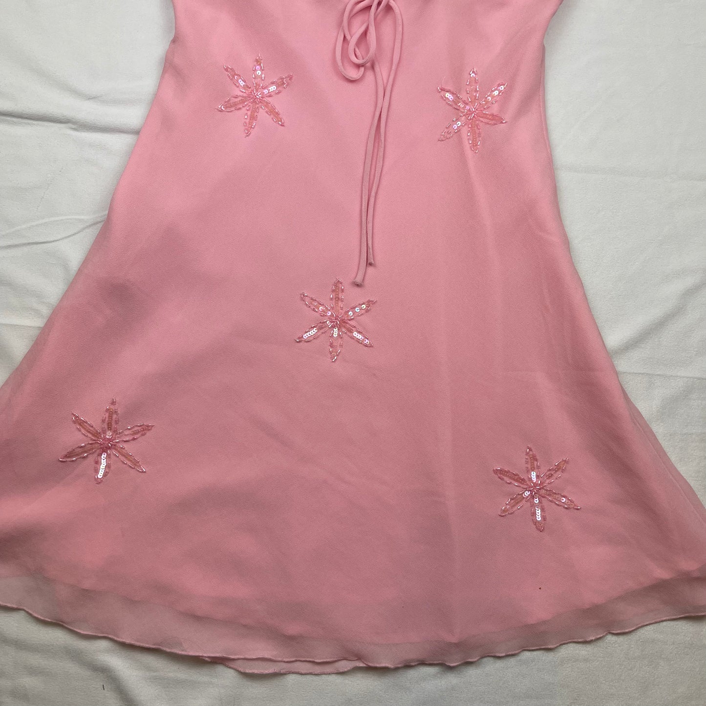 Pink beaded dress (M)